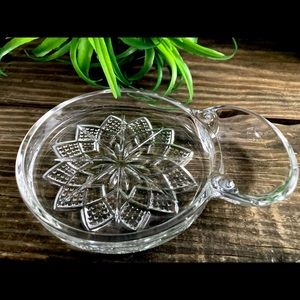 Vintage Fostoria Clear Glass Coaster Ashtray